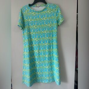 Barbara gerwit dress Blue and green  Patterned nautical short sleeve M